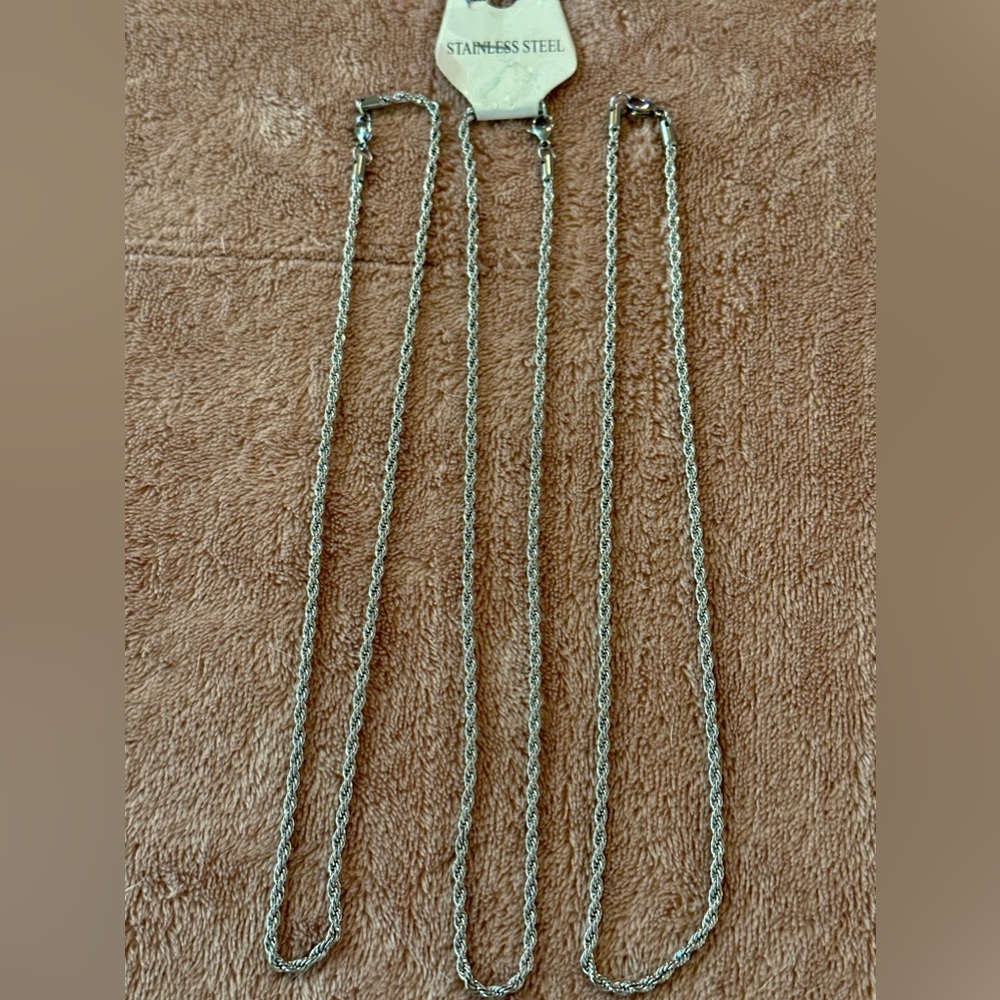 Unisex Stainless Steel Rope Chains